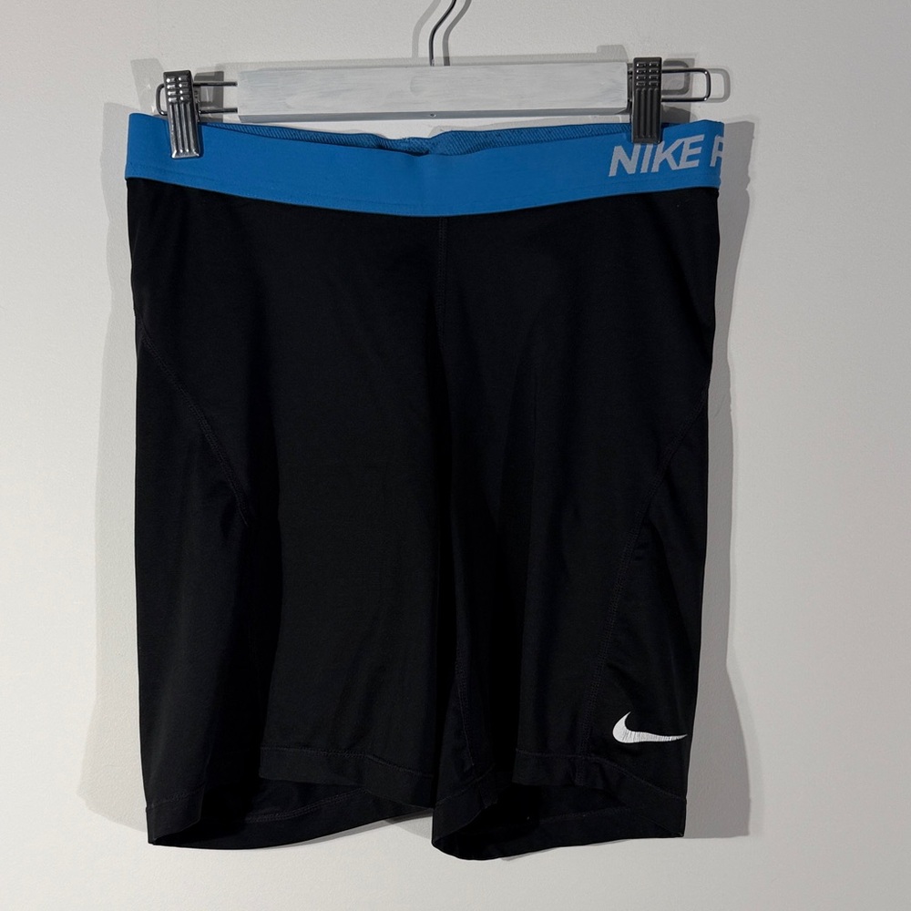 Nike Black and Blue Athletic Shorts